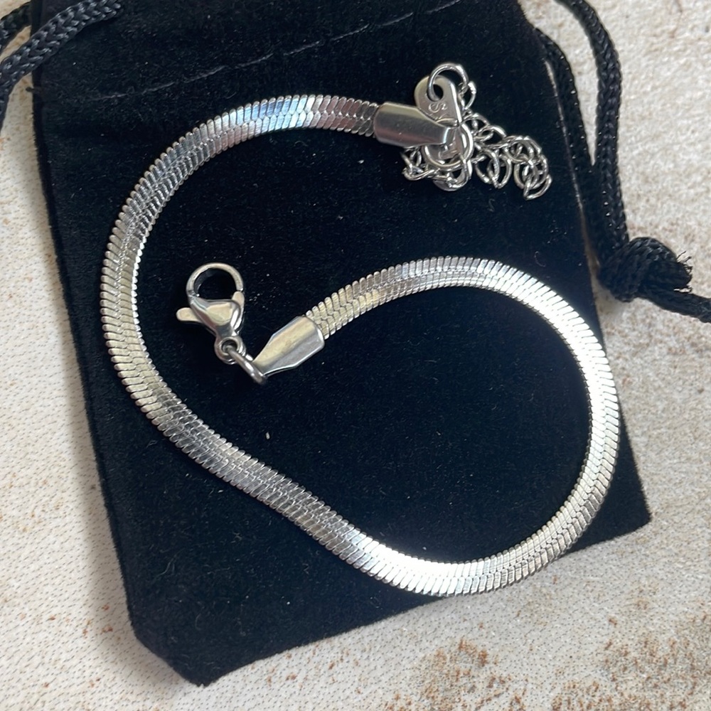 🖤5/$25 Silver bracelet solid stainless steel chain A